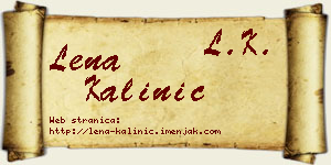 Lena Kalinić vizit kartica
